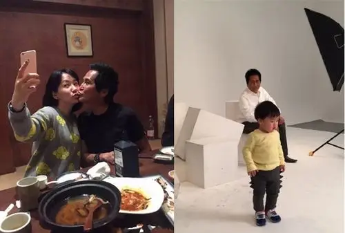 57岁齐秦全家近照,小24岁娇妻素颜水嫩,女儿可爱儿子有趣