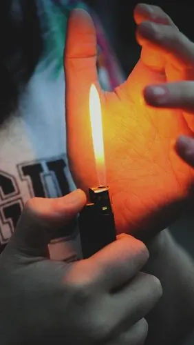 打火机,火焰,手 4k