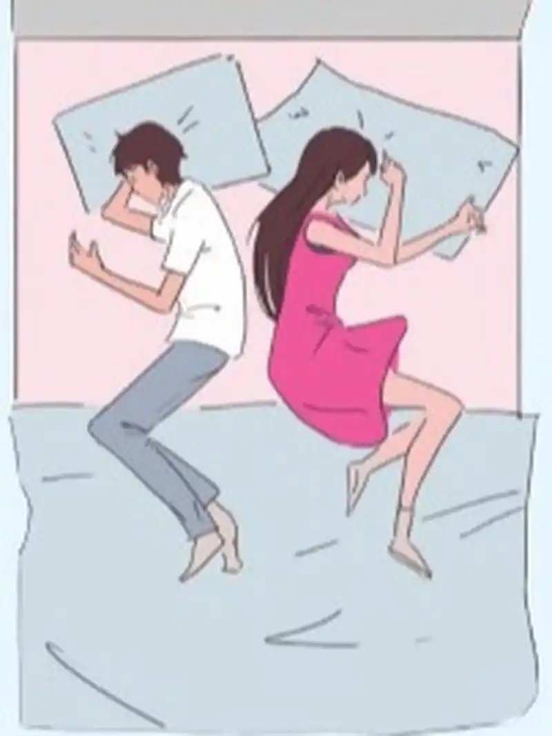 (一) 01 自由式 背靠背相互无接触 约27%的夫妇睡觉时会用这种姿势,在