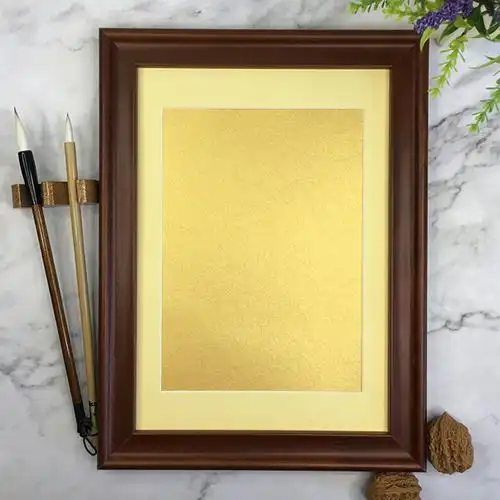 空白摆台毛笔钢笔手写书法装裱材料实木框字画摆件办公室书房挂画