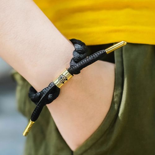 rastaclat 基本系列黑金酒红编织鞋带手链经典情侣街头潮牌小狮子