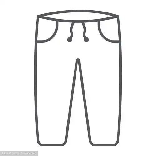 运动裤细线图标服装和运动