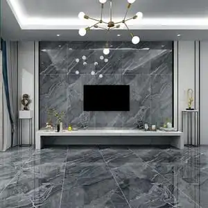 现代轻奢电视背景墙瓷砖750x1500客厅地砖连纹通体大理石地板砖