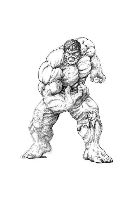 浩克|动漫|单幅漫画|无敌点点 - 原创作品 - 站酷卡通绿巨人简笔画