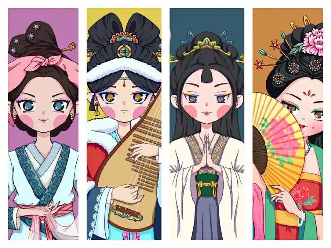 用自己的风格画四大美人会是什么样