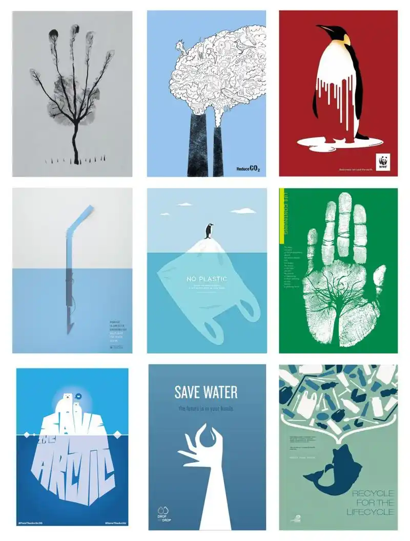 公益海报|环保主题海报设计创意分享 图片来源于pinterest 侵删
