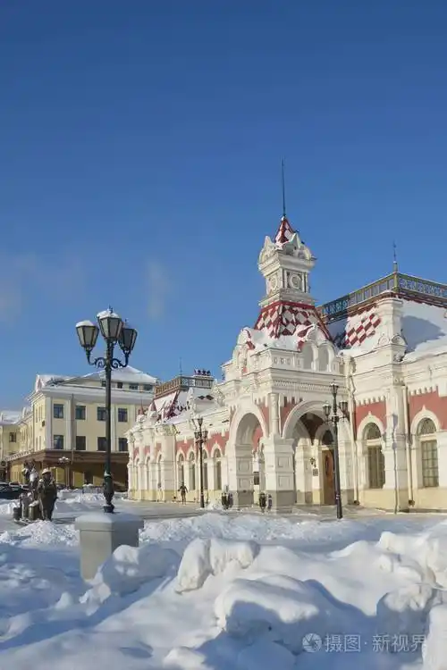 俄罗斯叶卡捷琳堡美丽的冬季城市景观