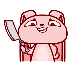 万能兔呆萌拿菜刀神气gif动图_动态图_表情包下载_soogif