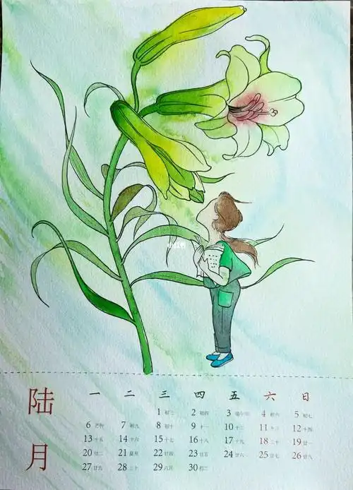 画画夏天的风上色练习