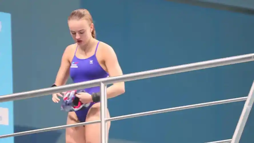 美女运动员系列第七期,欧美女子跳水比赛