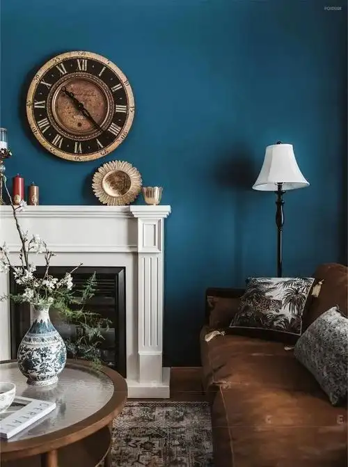 精致居所|混搭美式90㎡,浓烈色彩的复古风格