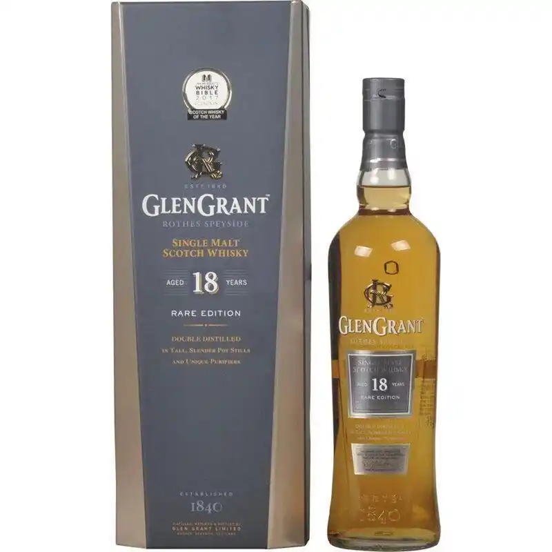 格兰冠18年单一麦芽苏格兰威士忌 glen grant aged 18 years rare edi
