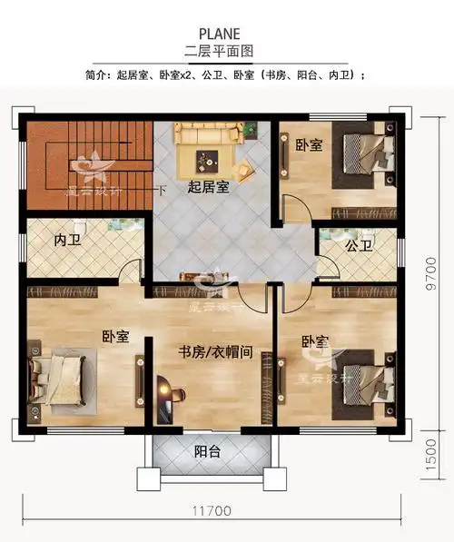 欧式二层别墅设计施工图纸两层小洋楼小户型农村自建房效果图楼房