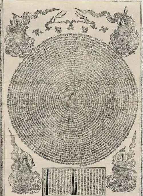 梵文《佛说普遍光明焰鬘清净炽盛思惟如意宝印心无能胜惣持大明王大
