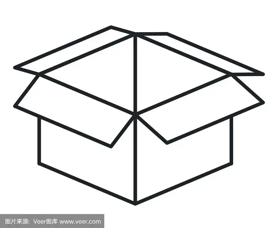 盒子,矢量,图标,纸盒,分离着色