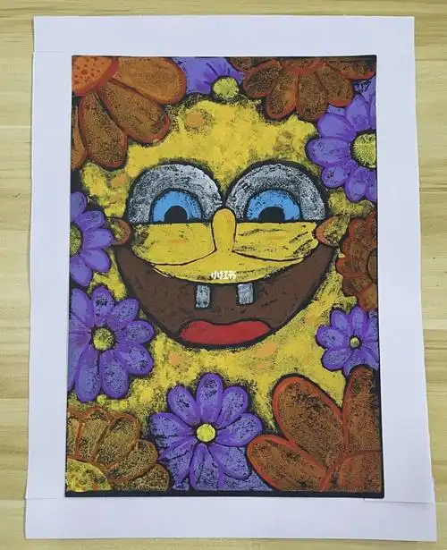 吹塑纸板画  #拓印 #学前教育  #儿童美术