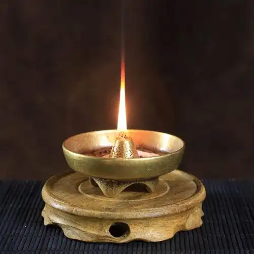 湘楚古韵供佛油灯老式铜油灯佛灯供灯佛前酥油灯复古长明灯座包邮