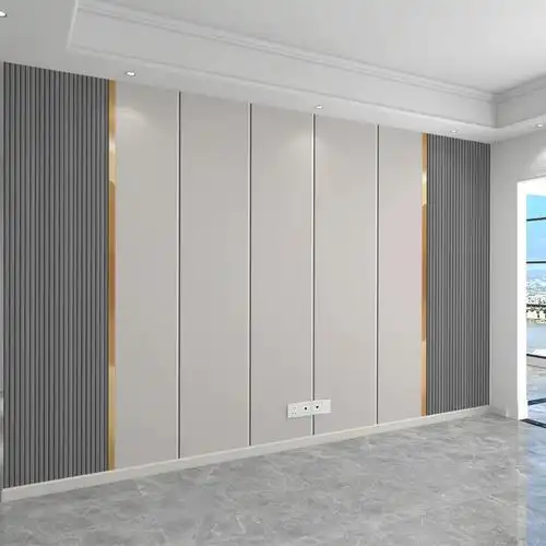 格珊墙板竹木纤维电视背景墙客厅卧室轻奢风护墙板沙发影视墙集成