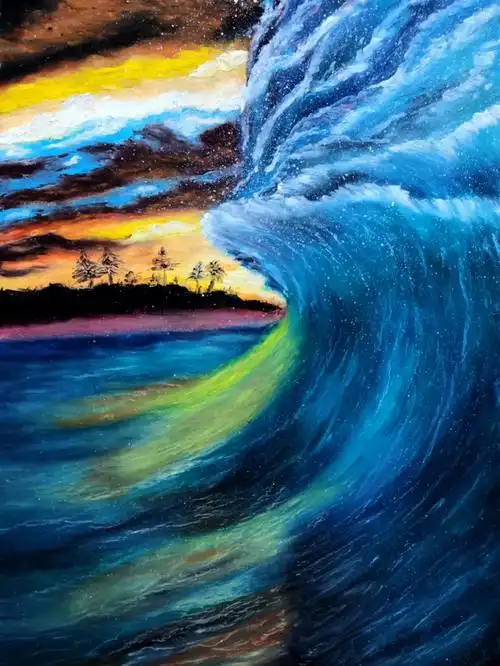 油画棒临摹乘风破浪