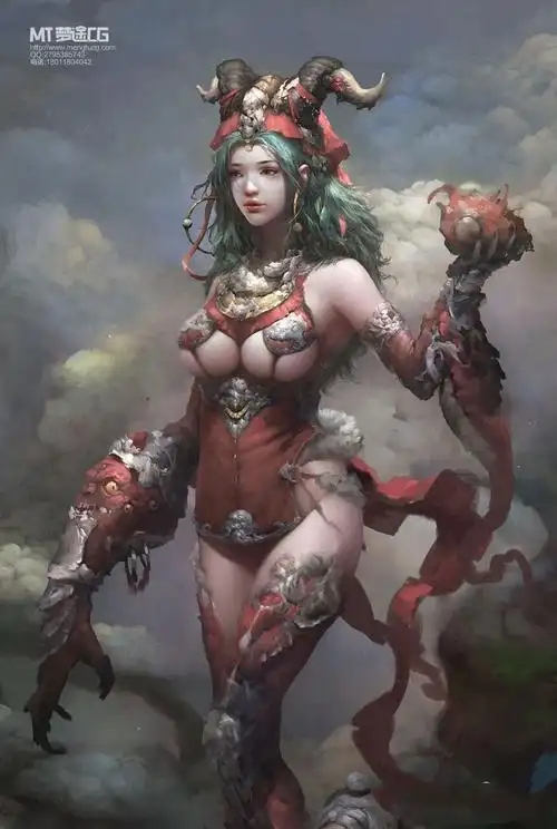 梦途cg—hua新作《女》|插画|游戏原画|赵焕华_创意方舟 - 原创作品