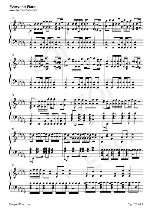 on the ground-rosé五线谱预览2