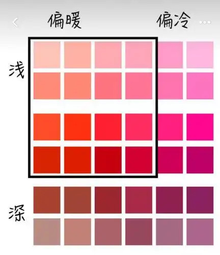 带橘调的色系,豆沙色,裸粉色都是非常衬暖皮的颜色,既元气又知性.