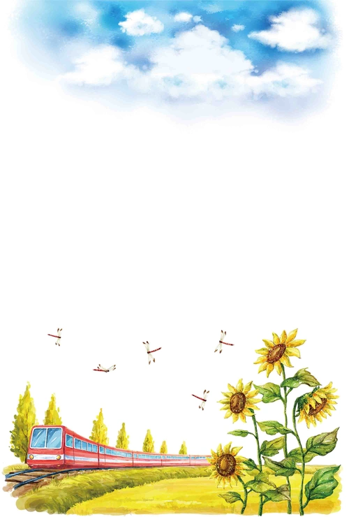 扁平化秋分节气宣传海报背景模板