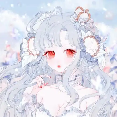 戴着王冠的绝美动漫女生头像