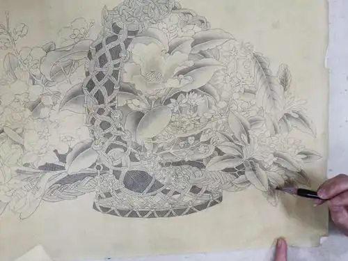 花篮图(冬)临摹步骤