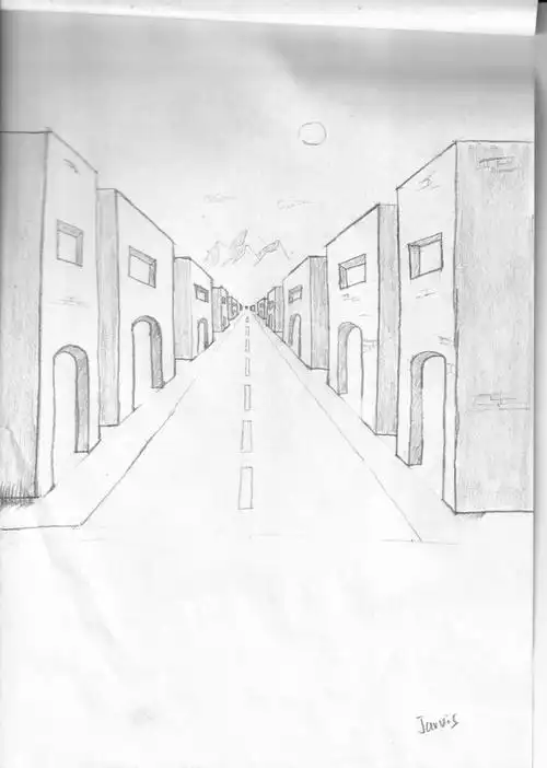 30天绘画记录(25)一点透视画城市