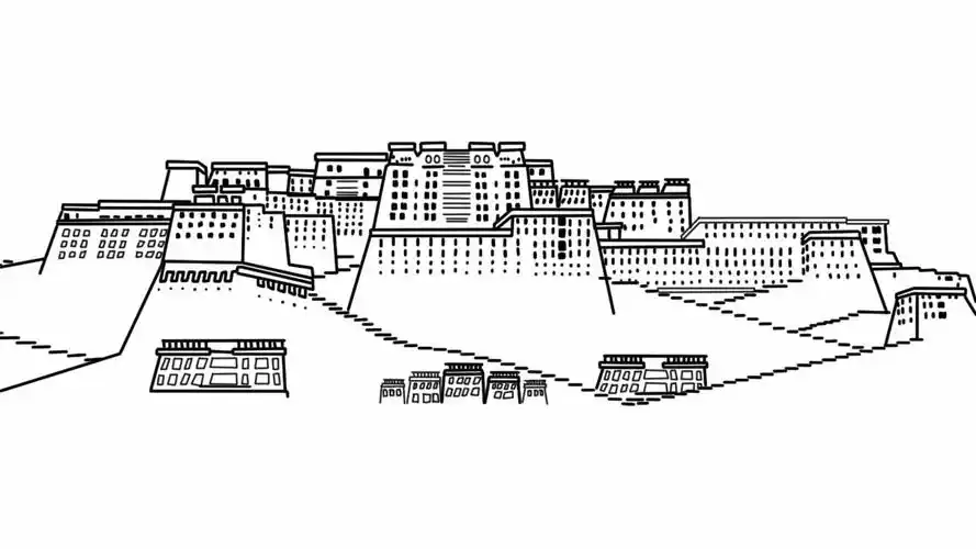 布达拉宫怎么画