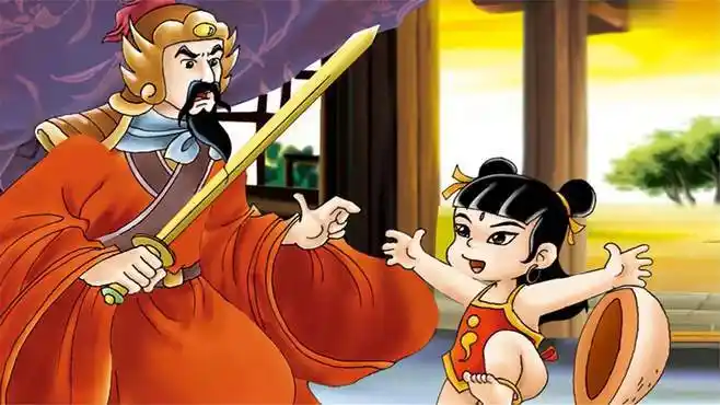 哪吒:哪吒妈妈怀孕三年剩下肉球,李靖一剑劈开,蹦出个小娃娃-动漫视频