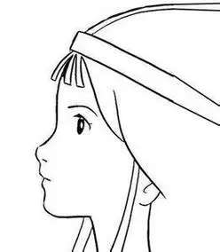 幼儿女孩侧脸简笔画