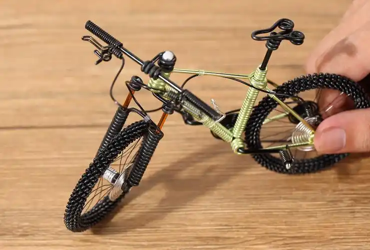 自行车手工制作的艺术品家庭办公室桌面装饰系列 (金色)