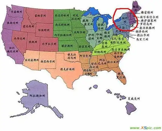 图里的是纽约州就是new york new york city纽约市在纽约州里