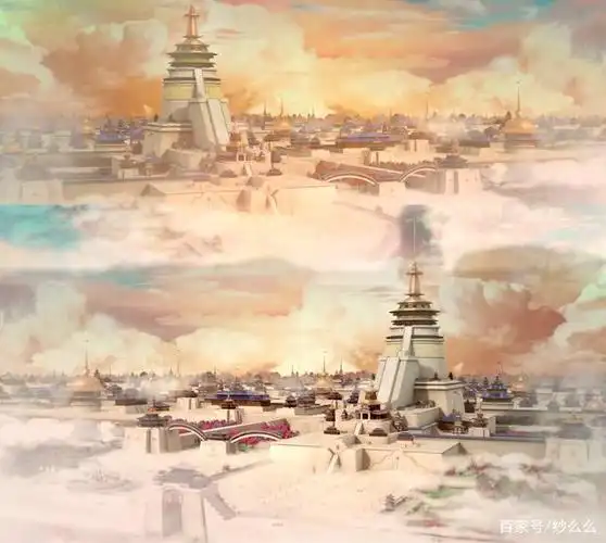 细看《十里桃花》与《尘汐缘》天宫图片,两者都有一个共同之处