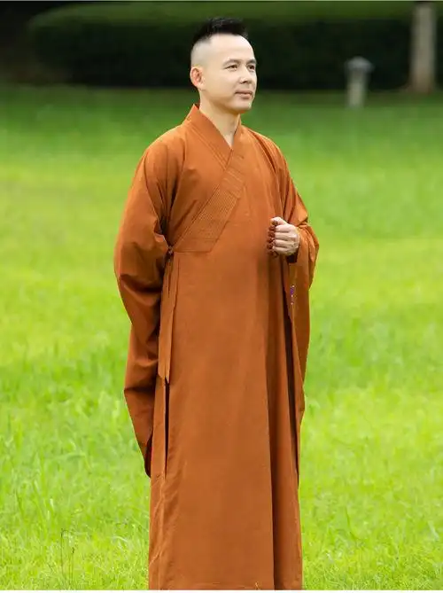 李绅新台麻纱海青居士服僧服多丽丝四季男女款袈裟寺院拜佛打坐服僧衣