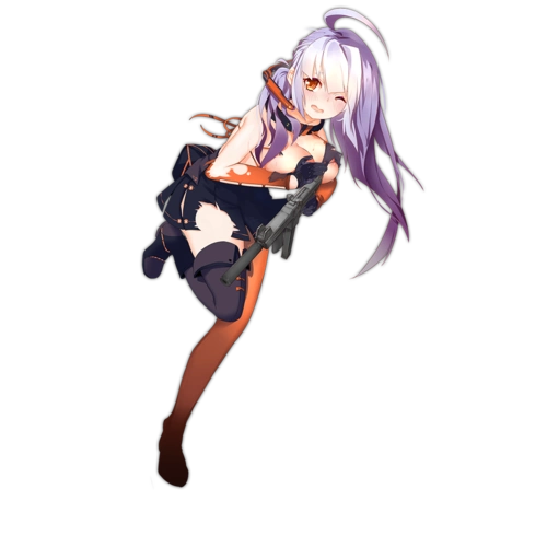 少女前线官方人物立绘图片之冲锋枪类二星含大破图鉴