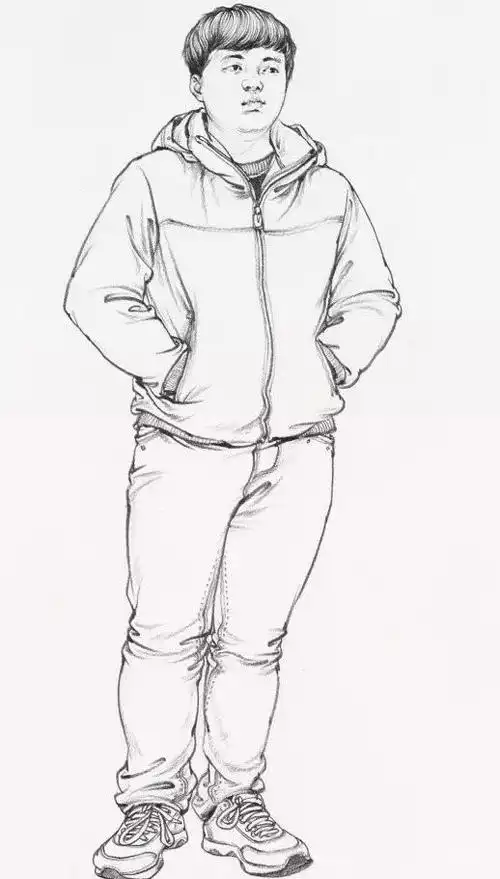 连续不同的临摹角度速写全部角度