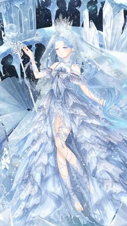 奇迹暖暖蓝色系穿搭,图片源自奇迹暖暖游光长廊,非套装