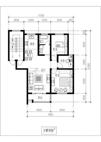 经典独户型住宅设计cad建筑平面方案图纸