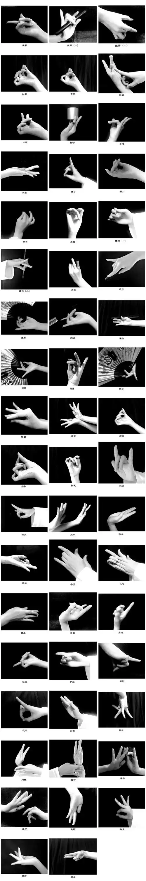 仿梅兰芳先生53式兰花指指法谱.