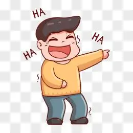 哈哈哈大笑卡通人物表情元素