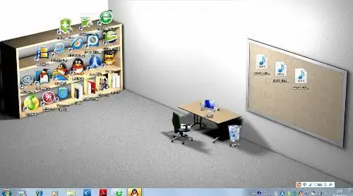 求能放图标的立体桌面壁纸