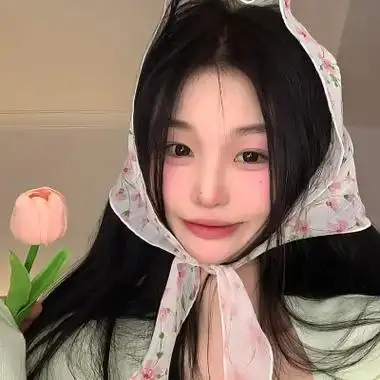 ins风森系捧花女生头像图片