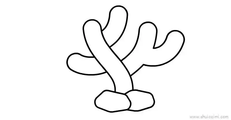 珊瑚儿童画怎么画 珊瑚简笔画图片