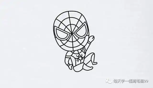 简笔画的画法步骤蜘蛛侠的动漫人物介绍未收录q版的蜘蛛侠简笔画span