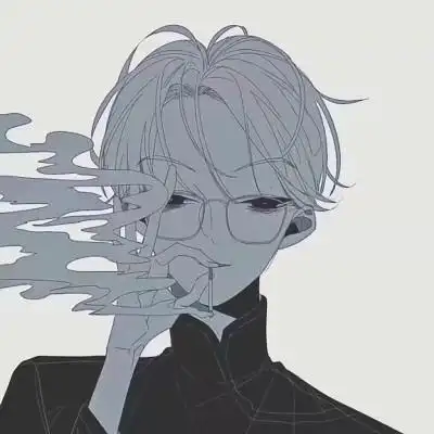 二次元黑发紫瞳男生