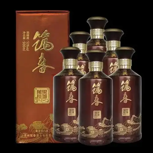 贵州筑春酒 筑春万里长城 53度酱香型白酒500ml*6瓶整 - 抖音