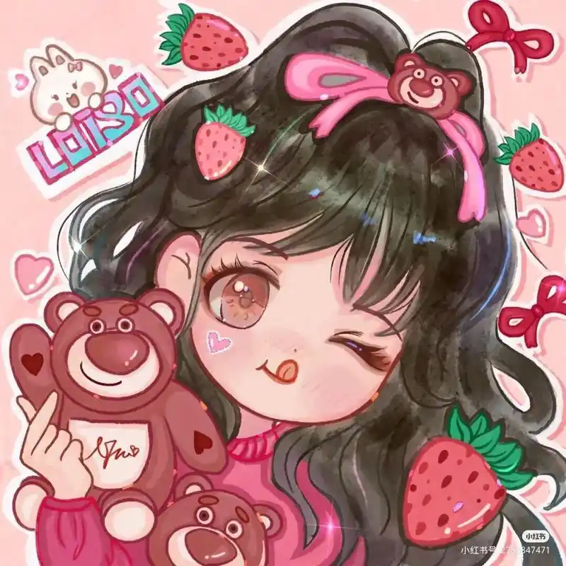 可爱头像女卡通呆萌 #感谢各位粉丝的陪伴 #我会得到很多小 - 抖音